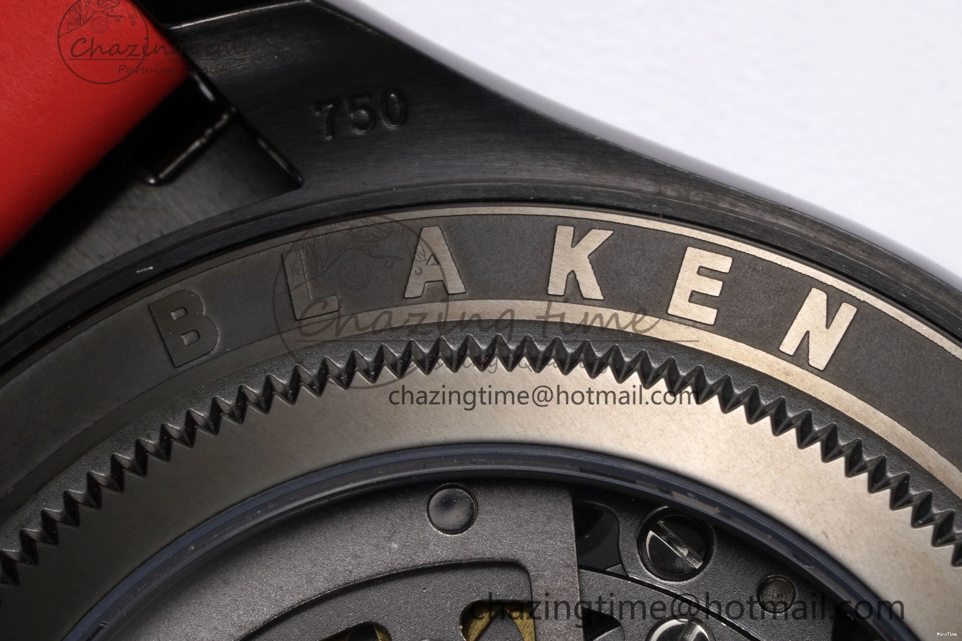 MiroTime 0213 Youthful Daytona PVD Carbon Bezel GETF Best Edition Skeleton Red Dial on Red Rubber Strap SA 1944